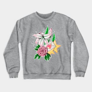 be love flower design Crewneck Sweatshirt